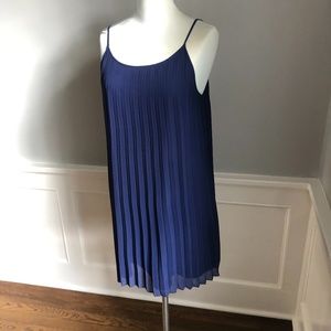 BCBG Pleated Navy Dress
